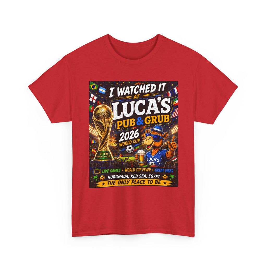 T-Shirt — "I Watched It at Luca's Pub & Grub 2026" Sports World Cup Fan Tee