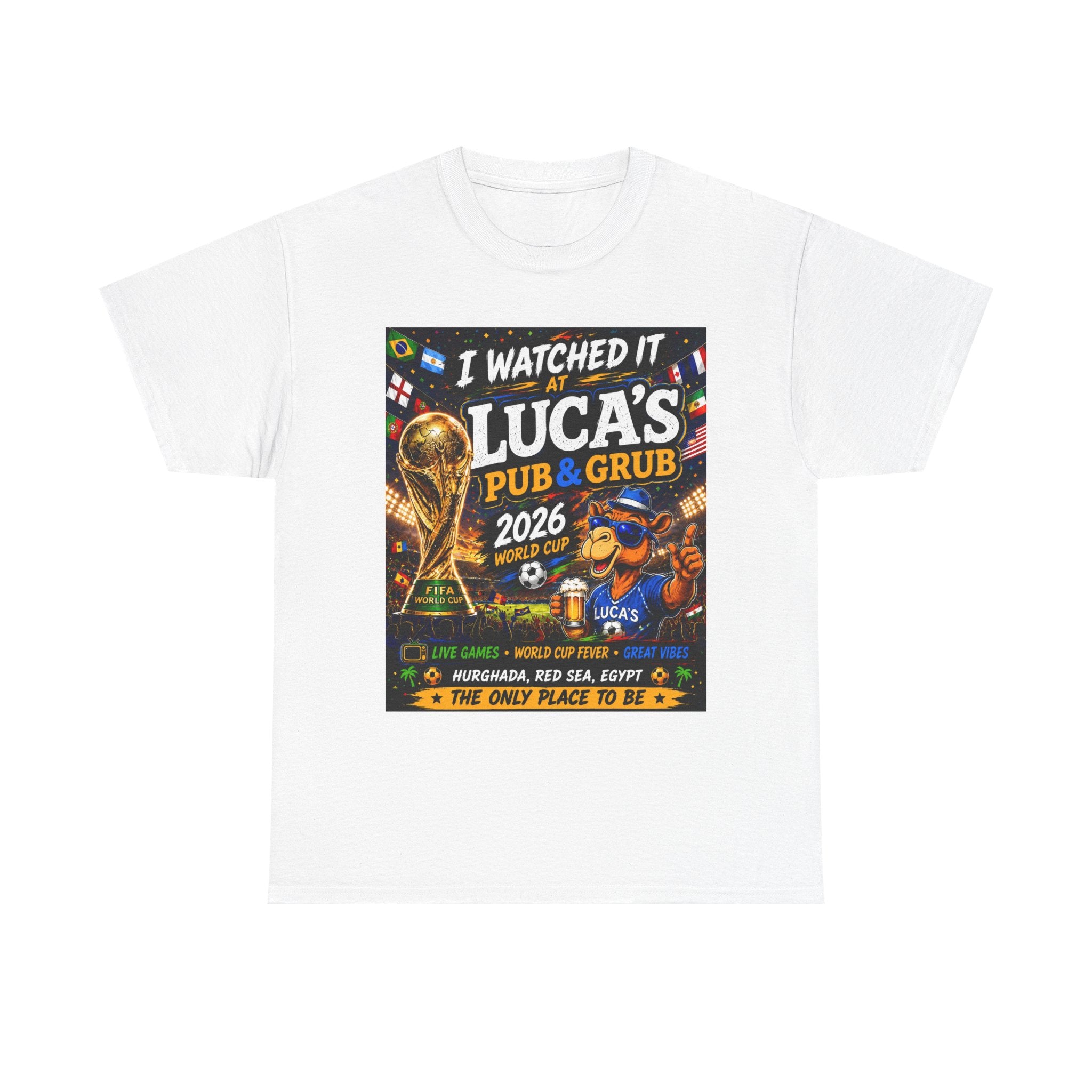 T-Shirt — "I Watched It at Luca's Pub & Grub 2026" Sports World Cup Fan Tee