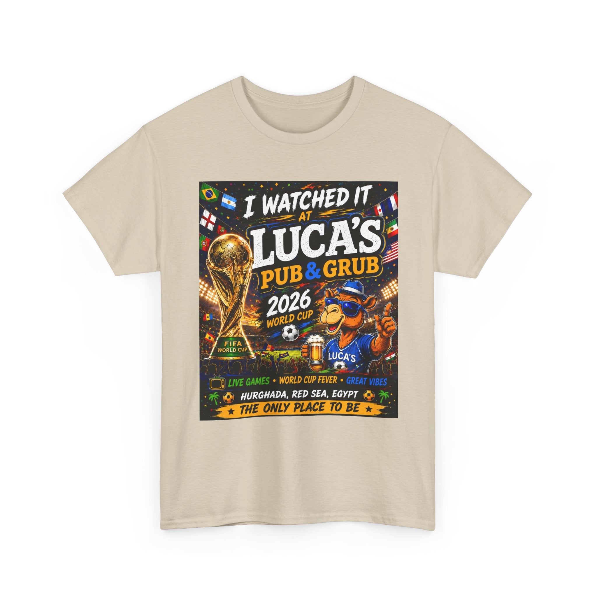 T-Shirt — "I Watched It at Luca's Pub & Grub 2026" Sports World Cup Fan Tee