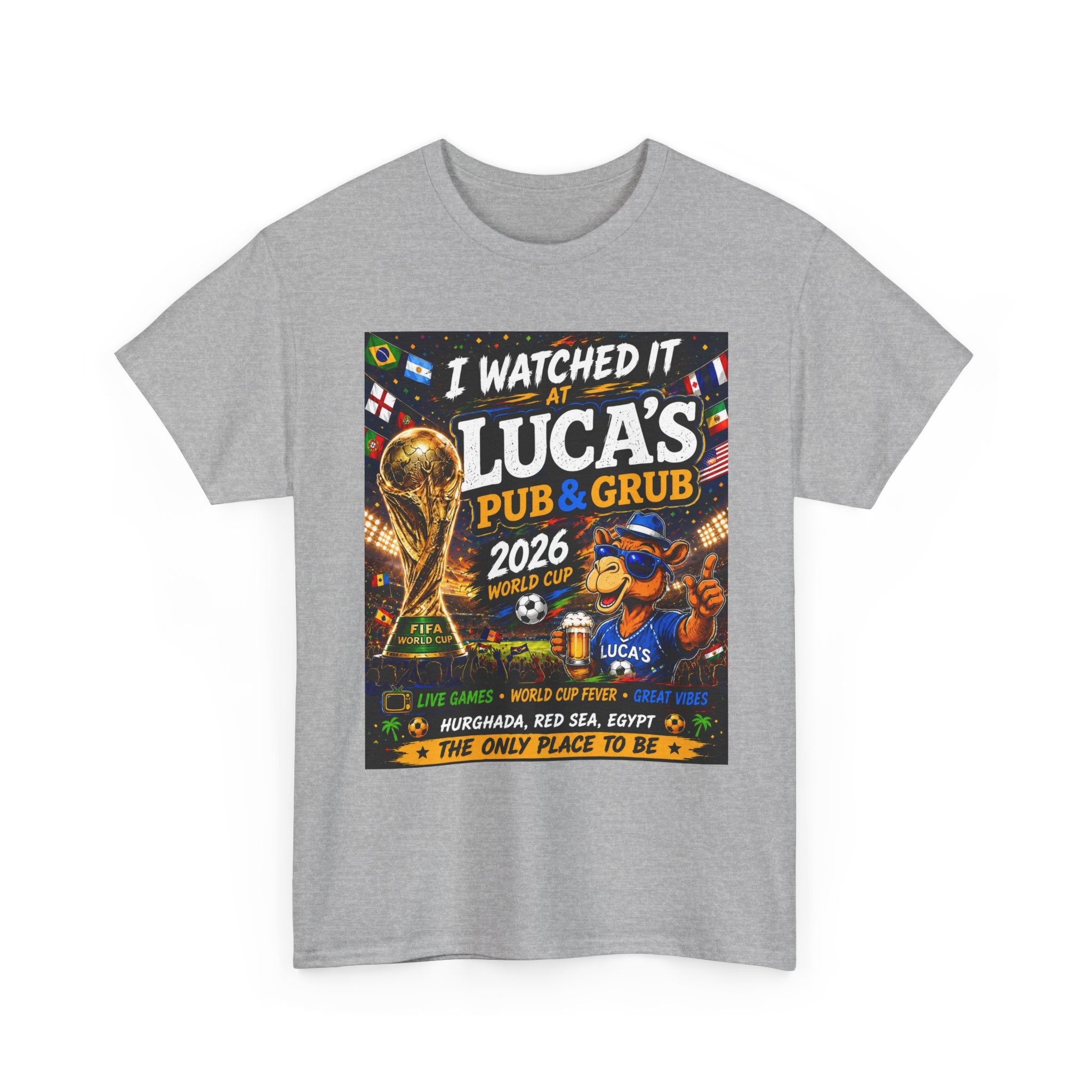 T-Shirt — "I Watched It at Luca's Pub & Grub 2026" Sports World Cup Fan Tee