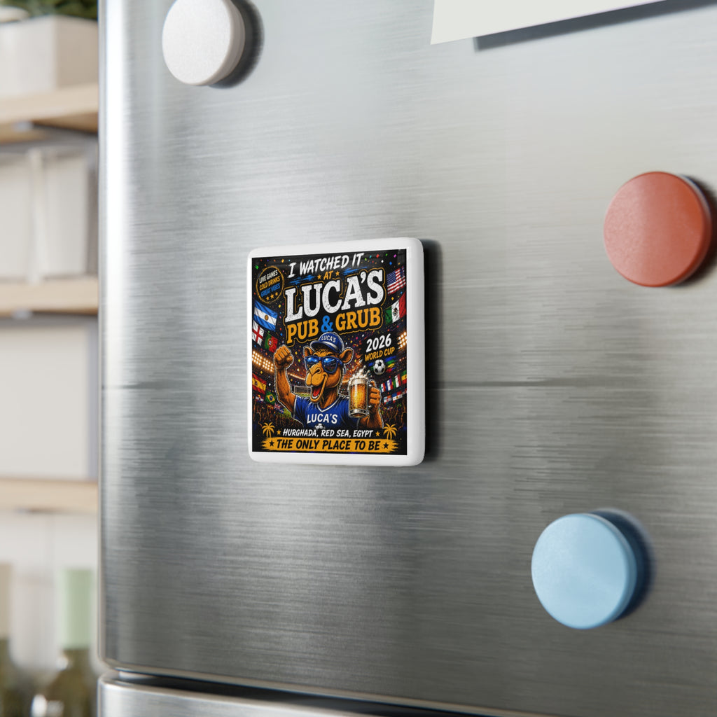 Personalized Pub Magnet — "Lucas’ Pub & Grub" 2026 World Cup Souvenir