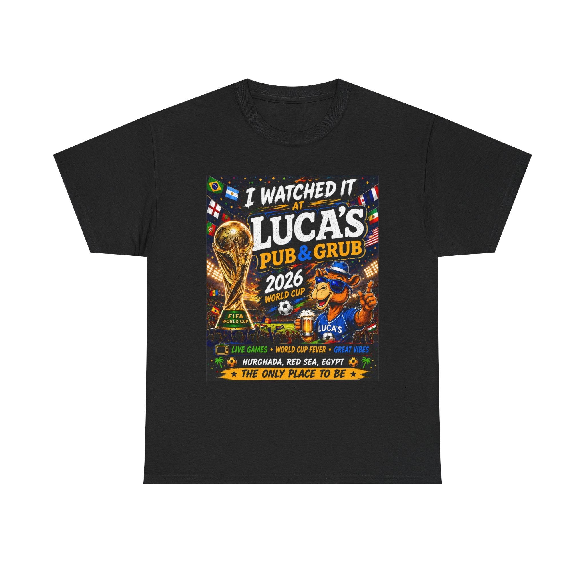 T-Shirt — "I Watched It at Luca's Pub & Grub 2026" Sports World Cup Fan Tee