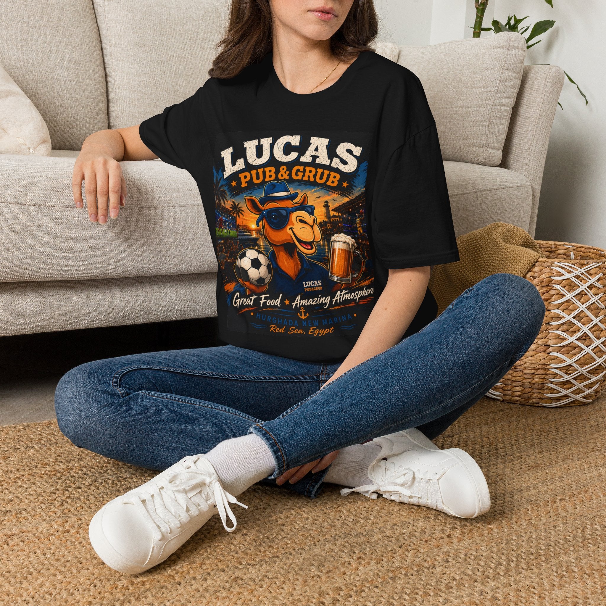 Lucas Pub & Grub T-Shirt — Vintage Camel Bar Graphic Tee