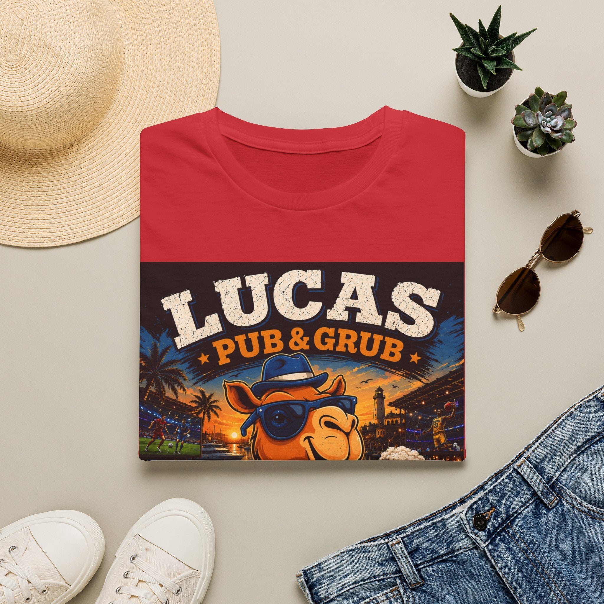 Lucas Pub & Grub T-Shirt — Vintage Camel Bar Graphic Tee