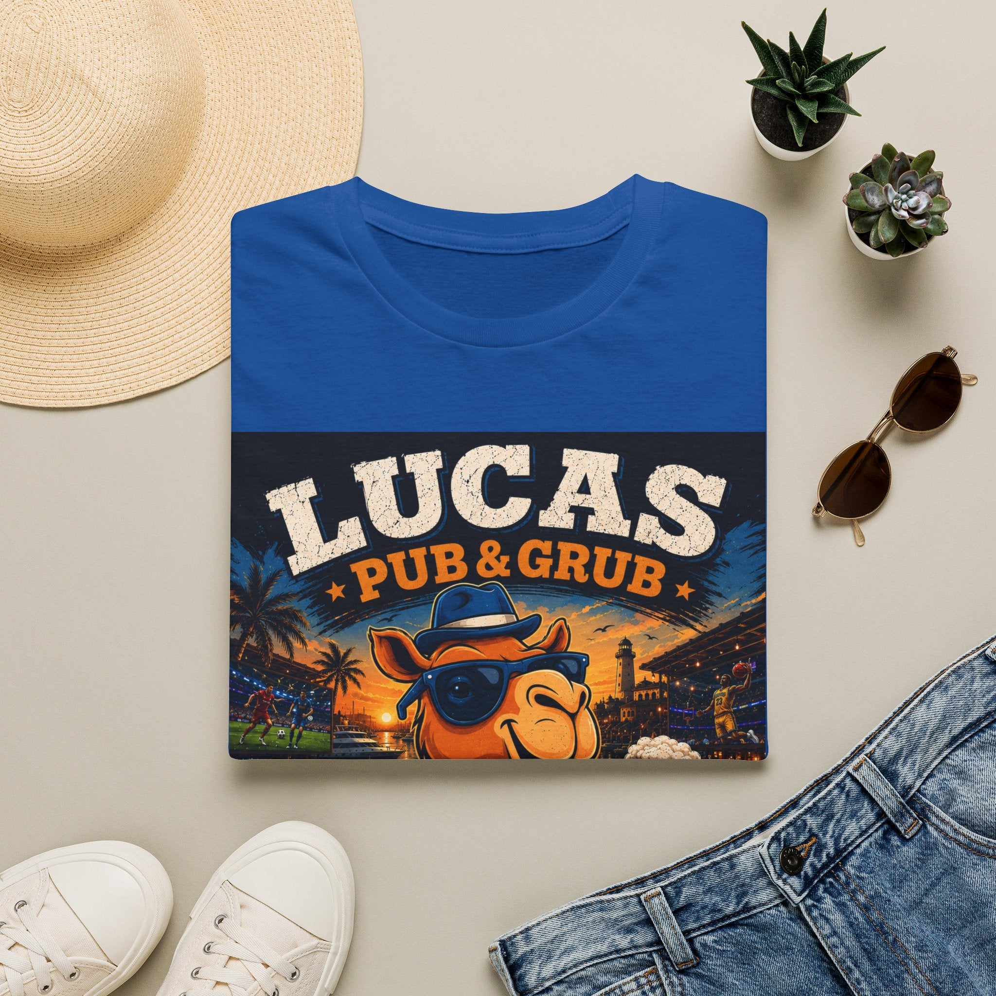 Lucas Pub & Grub T-Shirt — Vintage Camel Bar Graphic Tee