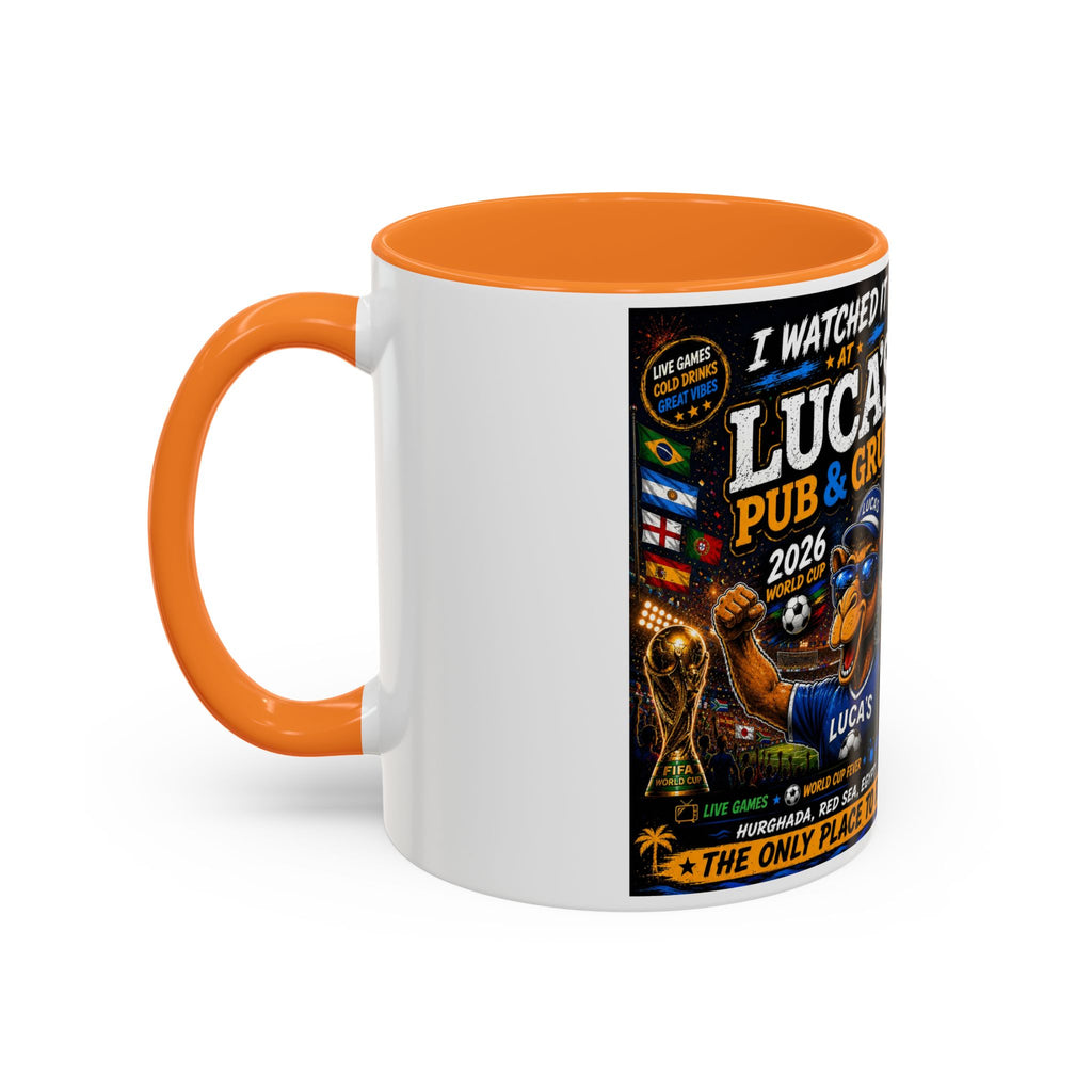Personalized Pub & Grub Mug — "I Watched It at Luca's" 11oz/15oz Colorful Coffee Cup