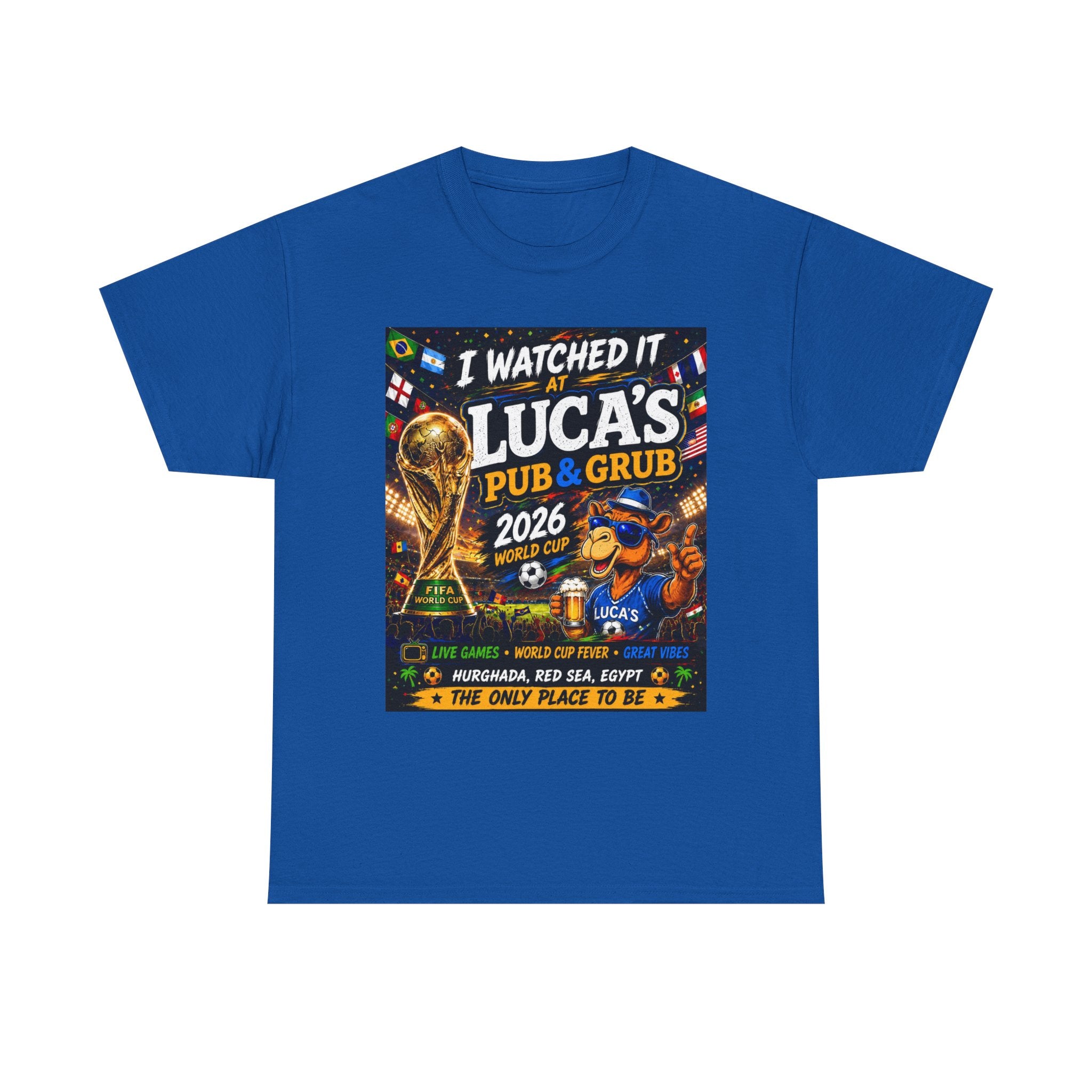 T-Shirt — "I Watched It at Luca's Pub & Grub 2026" Sports World Cup Fan Tee