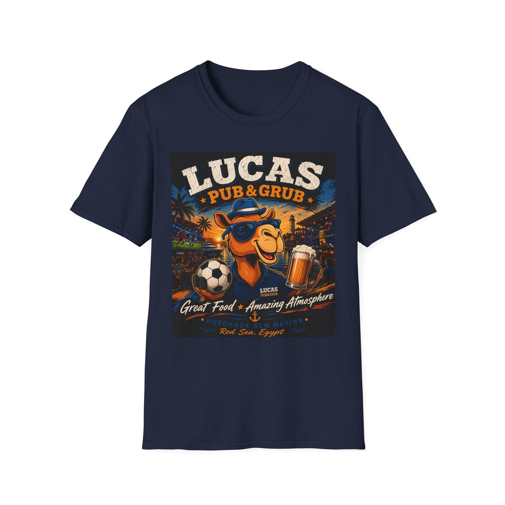 Lucas Pub & Grub T-Shirt — Vintage Camel Bar Graphic Tee