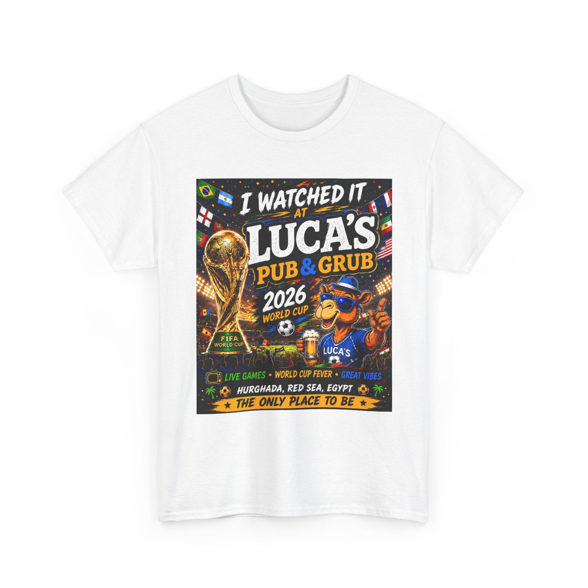 T-Shirt — "I Watched It at Luca's Pub & Grub 2026" Sports World Cup Fan Tee