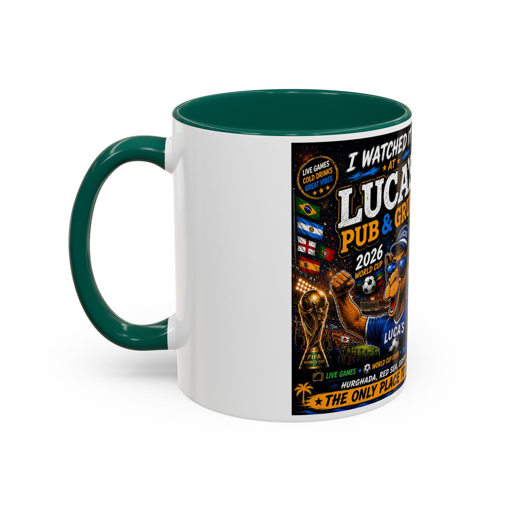 Personalized Pub & Grub Mug — "I Watched It at Luca's" 11oz/15oz Colorful Coffee Cup