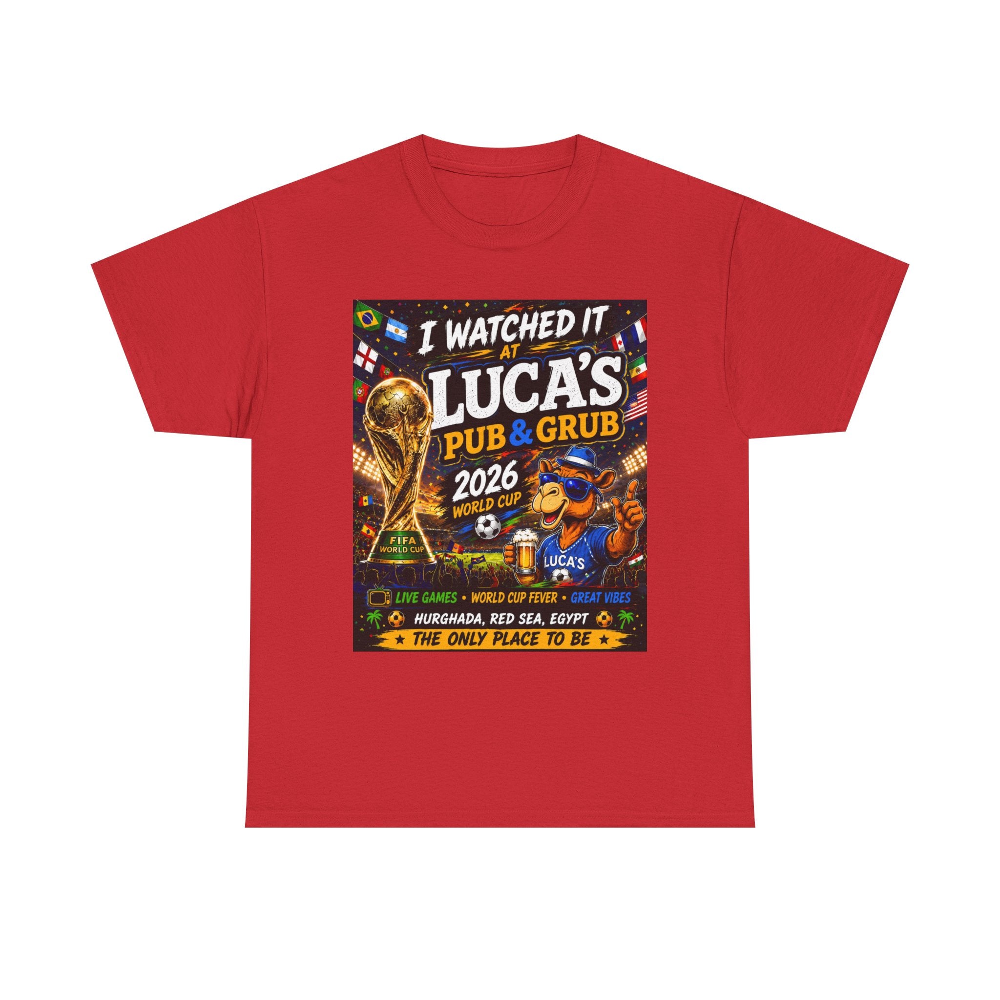 T-Shirt — "I Watched It at Luca's Pub & Grub 2026" Sports World Cup Fan Tee