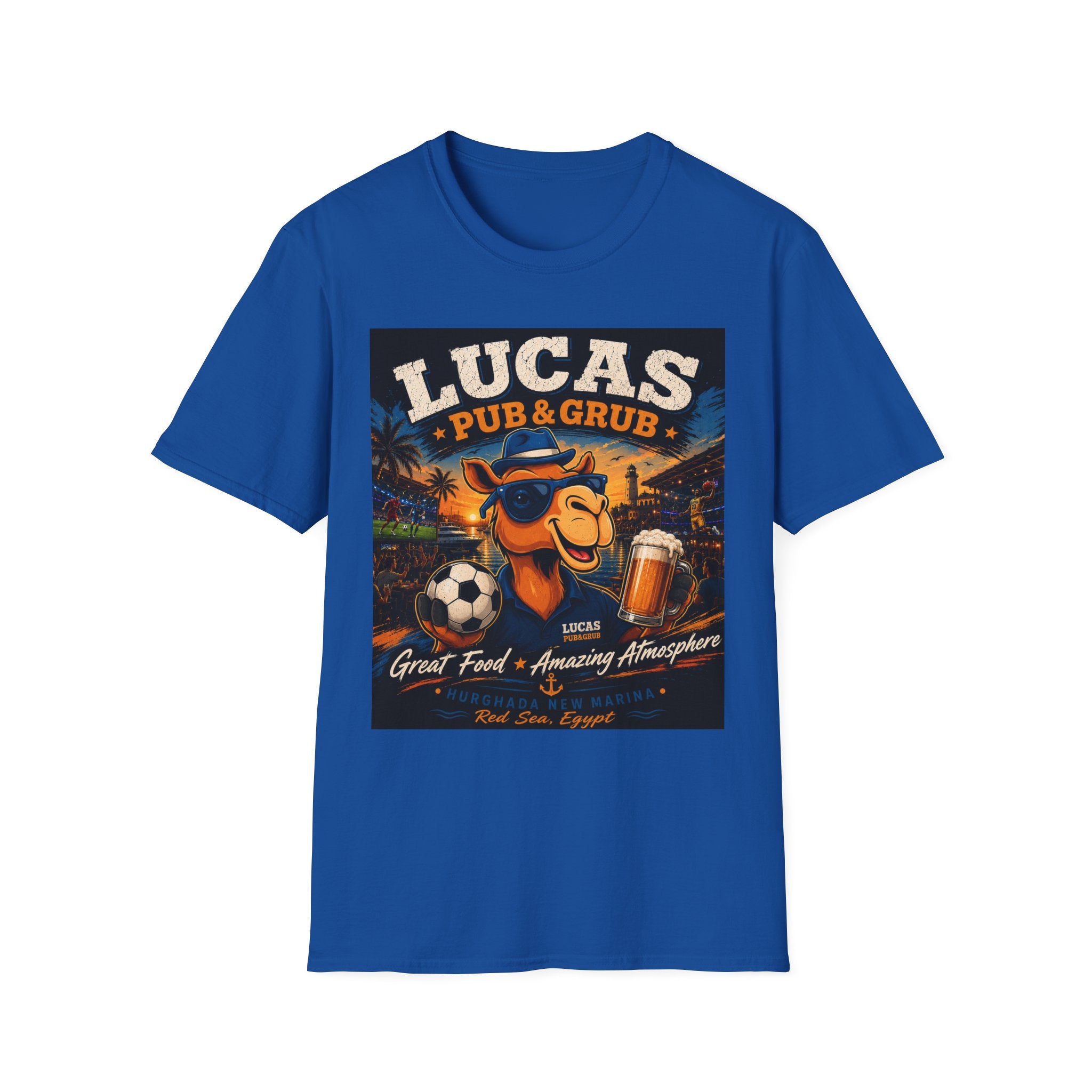 Lucas Pub & Grub T-Shirt — Vintage Camel Bar Graphic Tee
