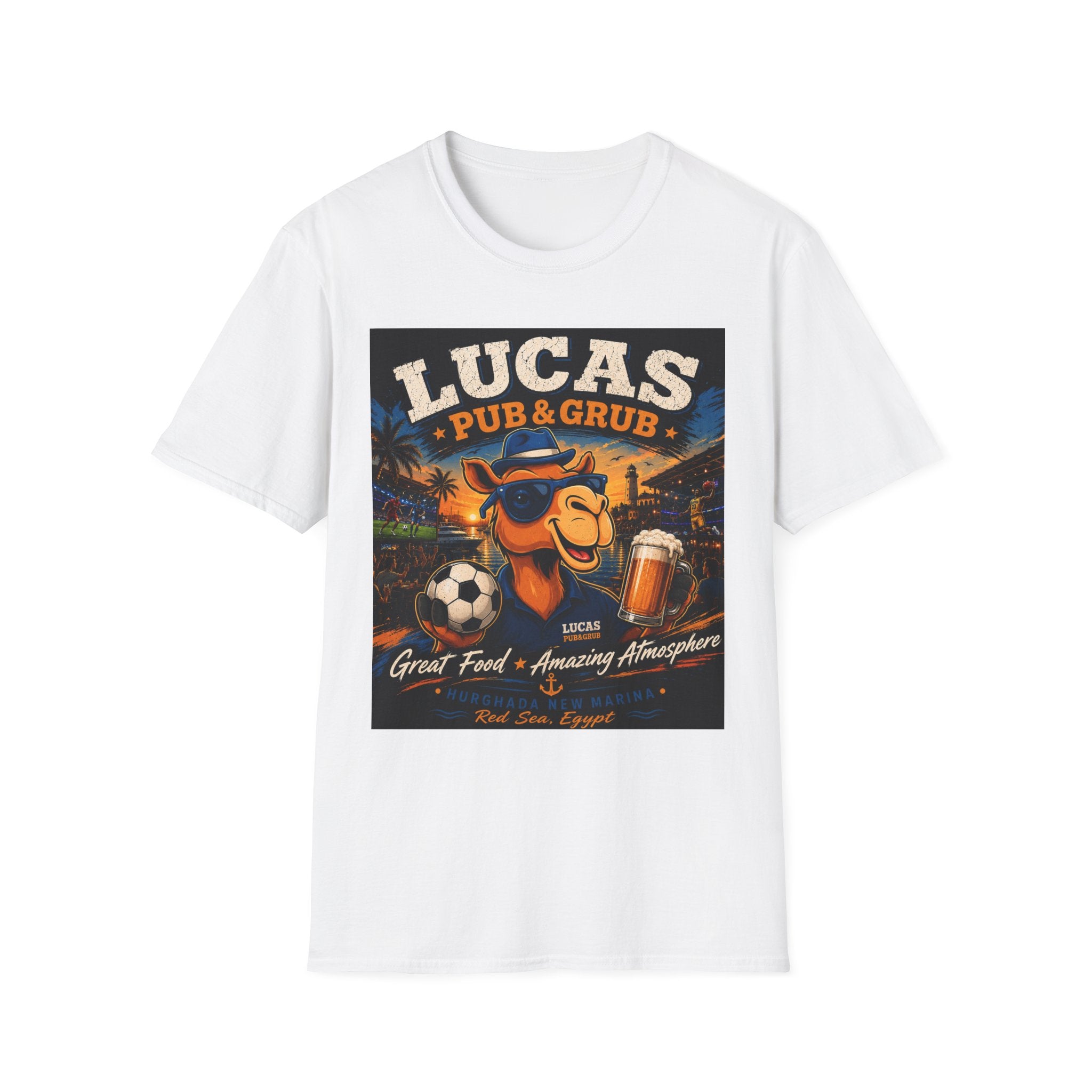 Lucas Pub & Grub T-Shirt — Vintage Camel Bar Graphic Tee