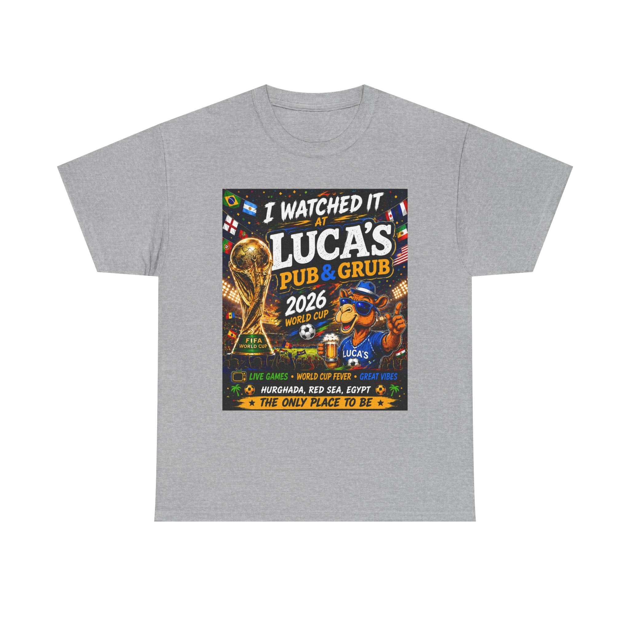 T-Shirt — "I Watched It at Luca's Pub & Grub 2026" Sports World Cup Fan Tee