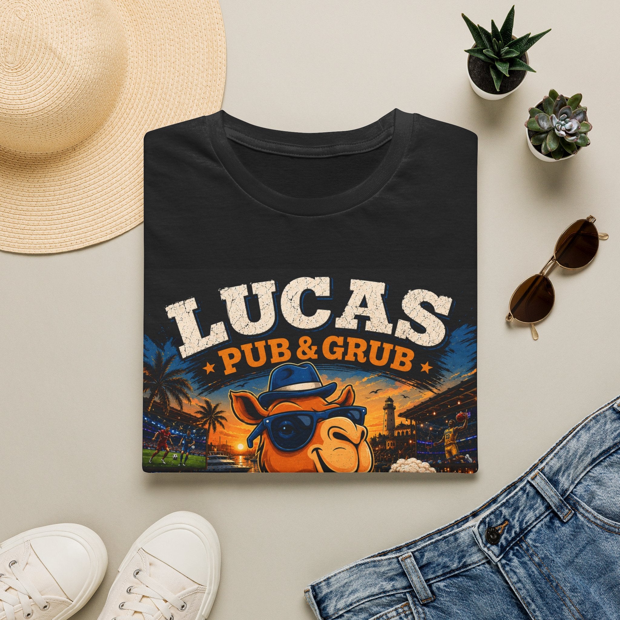 Lucas Pub & Grub T-Shirt — Vintage Camel Bar Graphic Tee