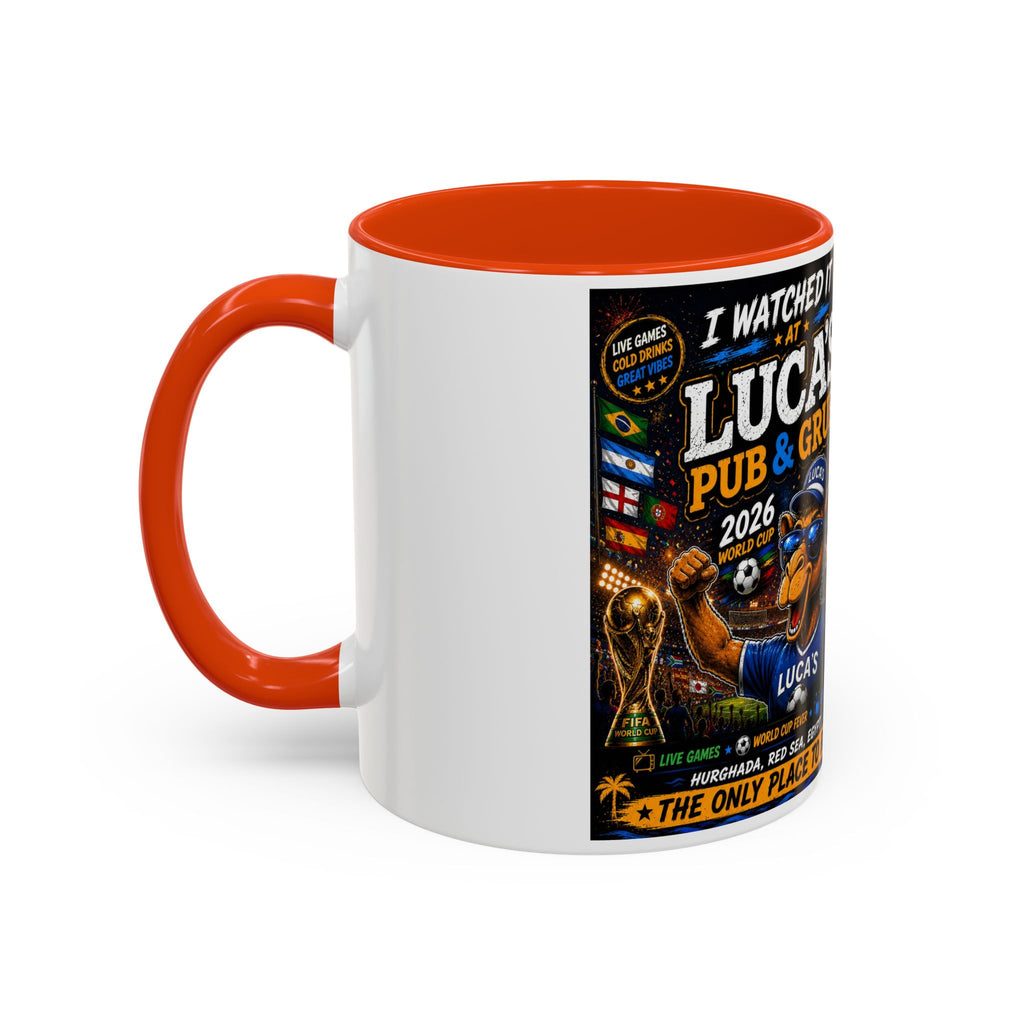 Personalized Pub & Grub Mug — "I Watched It at Luca's" 11oz/15oz Colorful Coffee Cup