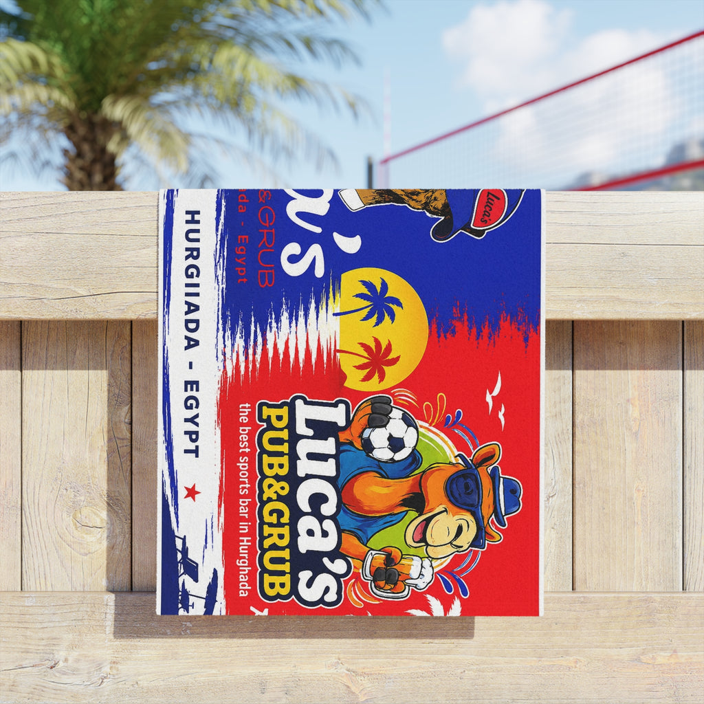 Beach Towel — Luca’s Pub & Grub Hurghada Egypt Sports Bar Design