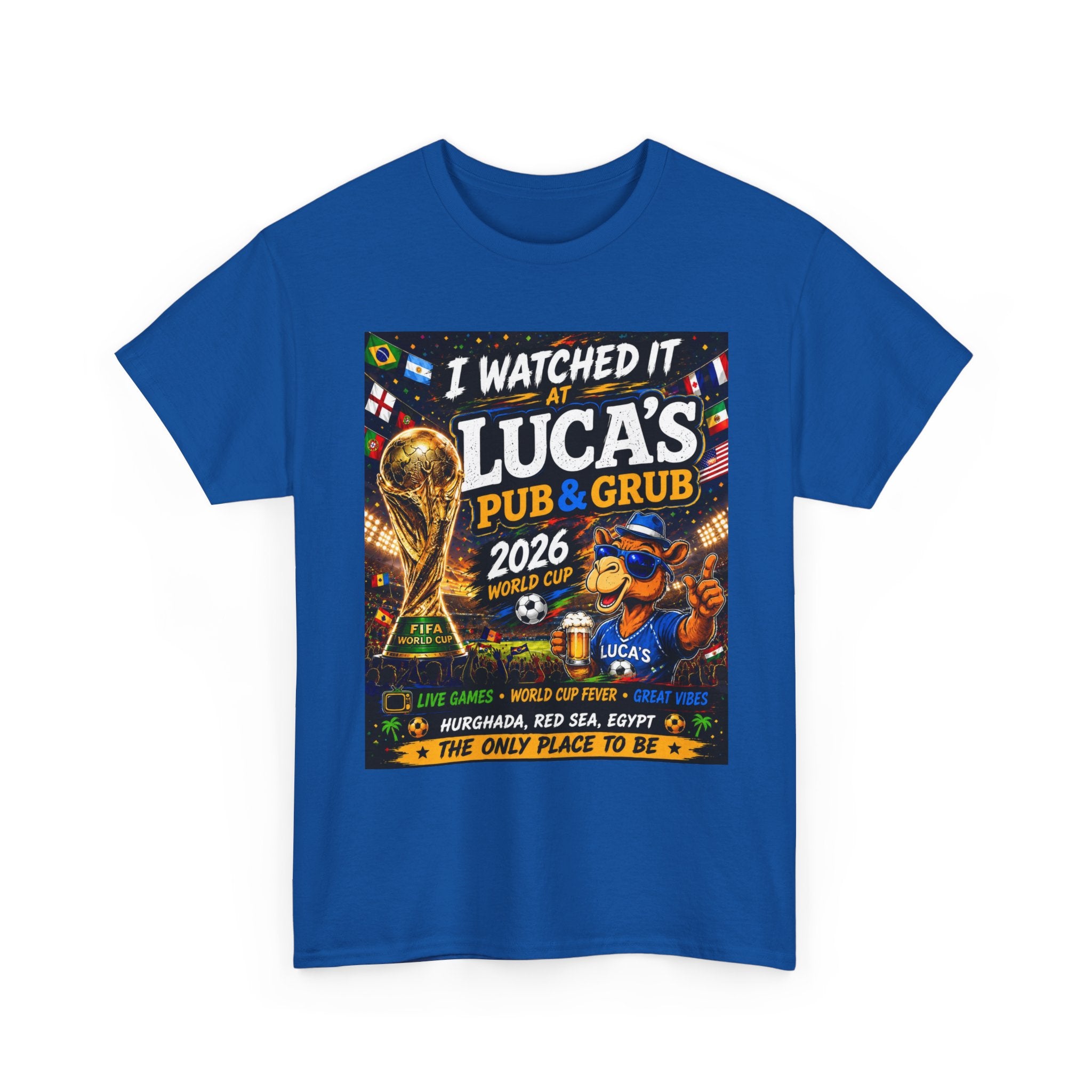 T-Shirt — "I Watched It at Luca's Pub & Grub 2026" Sports World Cup Fan Tee
