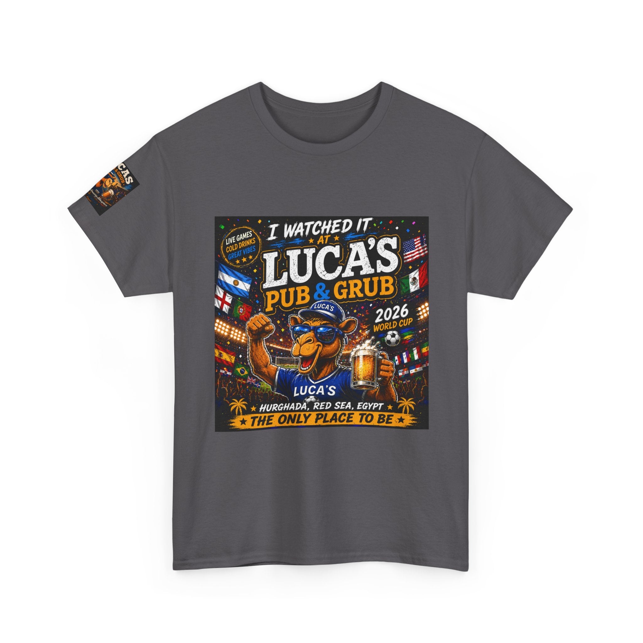 Lucas's Pub & Grub T-Shirt - 'I Watched It' Bar Night Tee (2026)