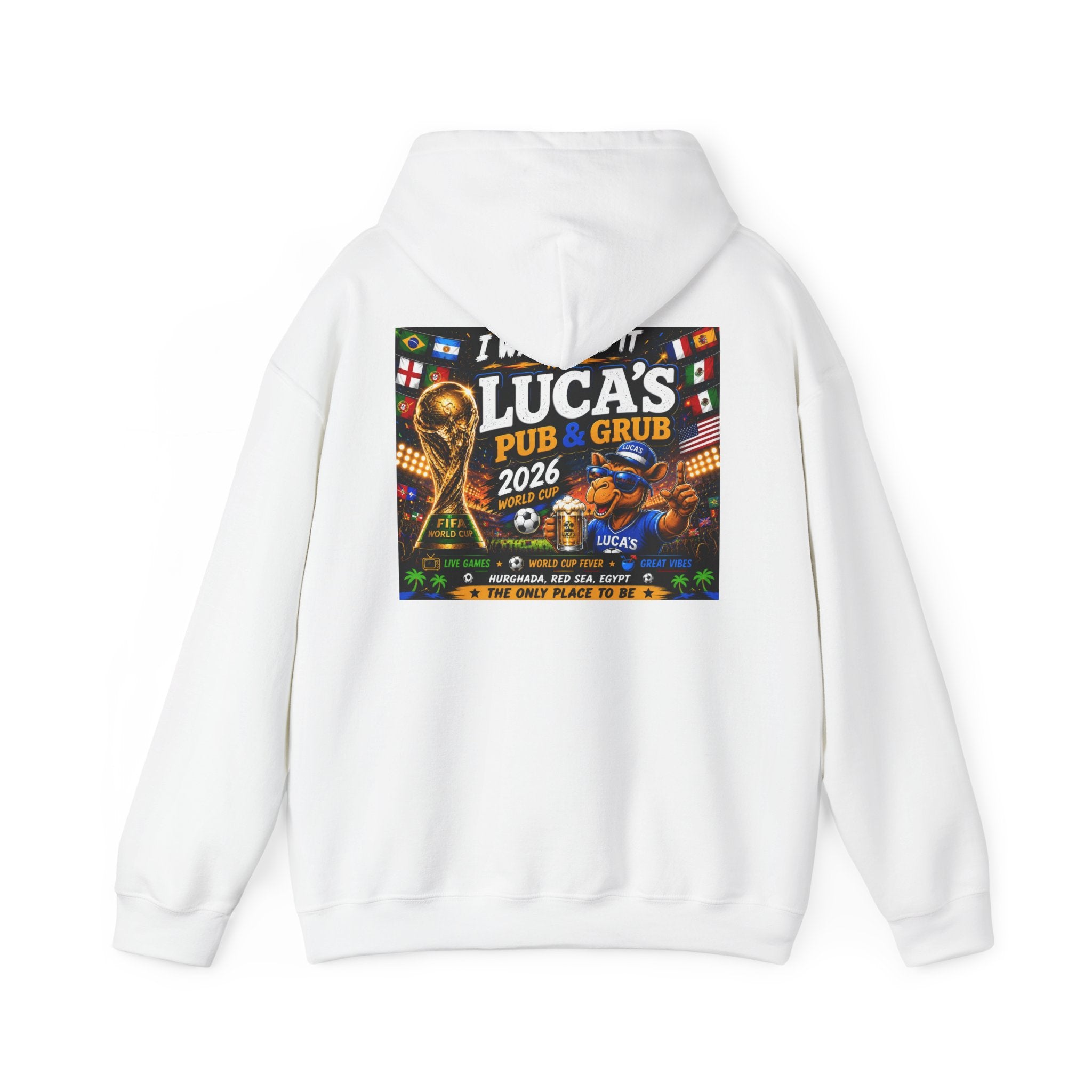 Soccer World Cup Pub Hoodie — "I  LUCA'S Pub & Grub 2026" Fan Sweatshirt