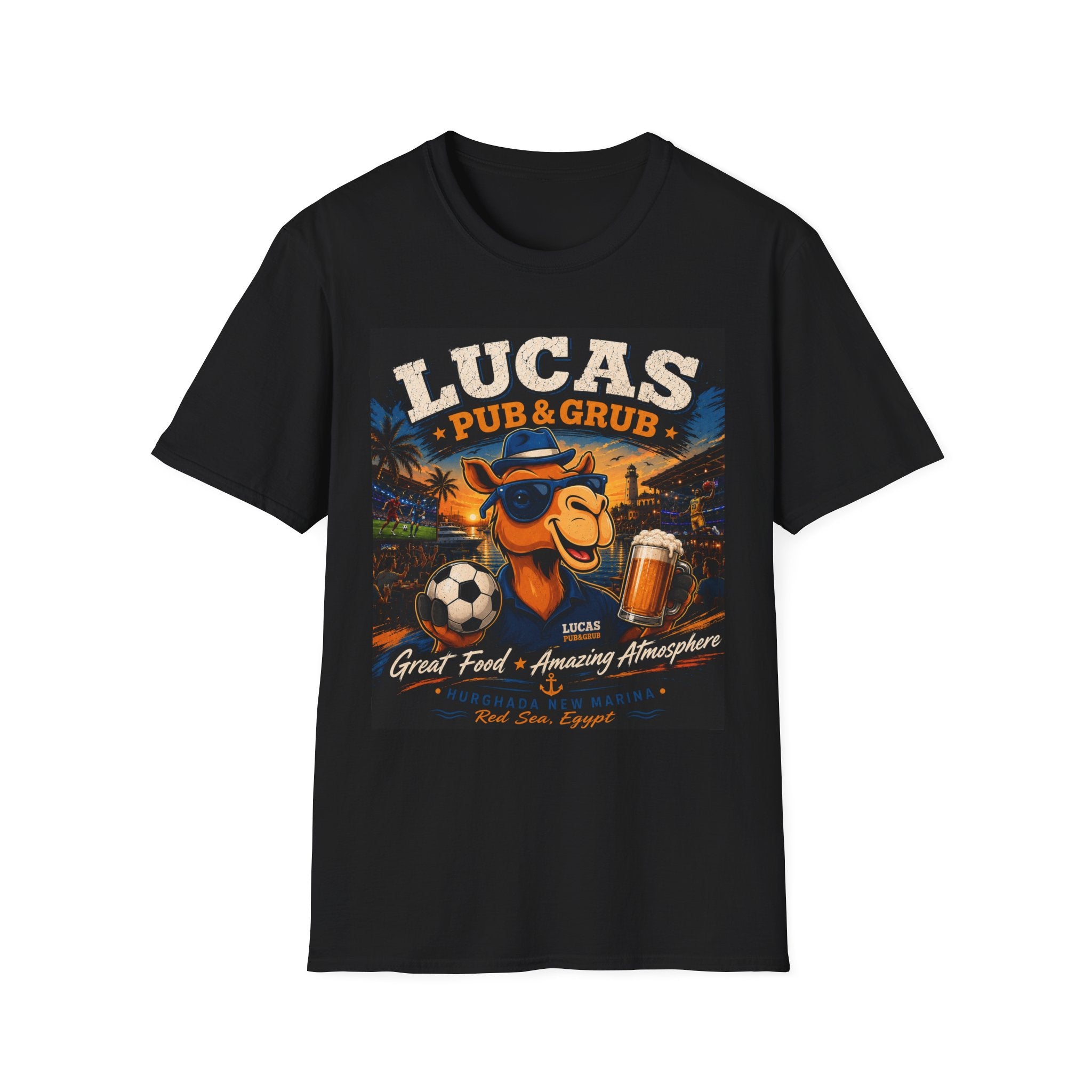 Lucas Pub & Grub T-Shirt — Vintage Camel Bar Graphic Tee