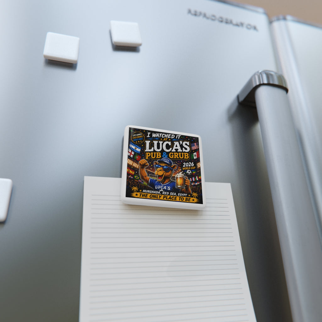 Personalized Pub Magnet — "Lucas’ Pub & Grub" 2026 World Cup Souvenir