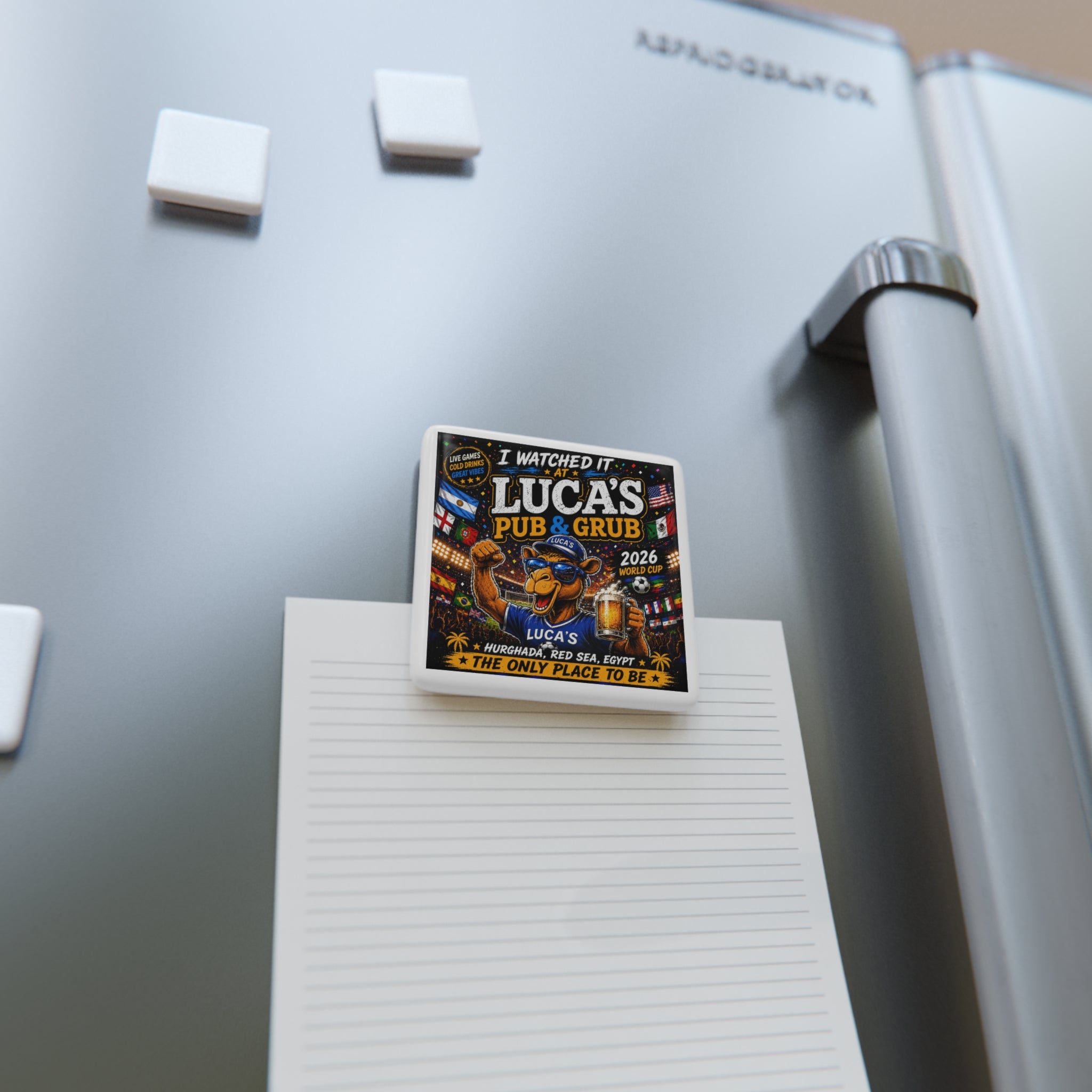 Personalized Pub Magnet — "Lucas’ Pub & Grub" 2026 World Cup Souvenir