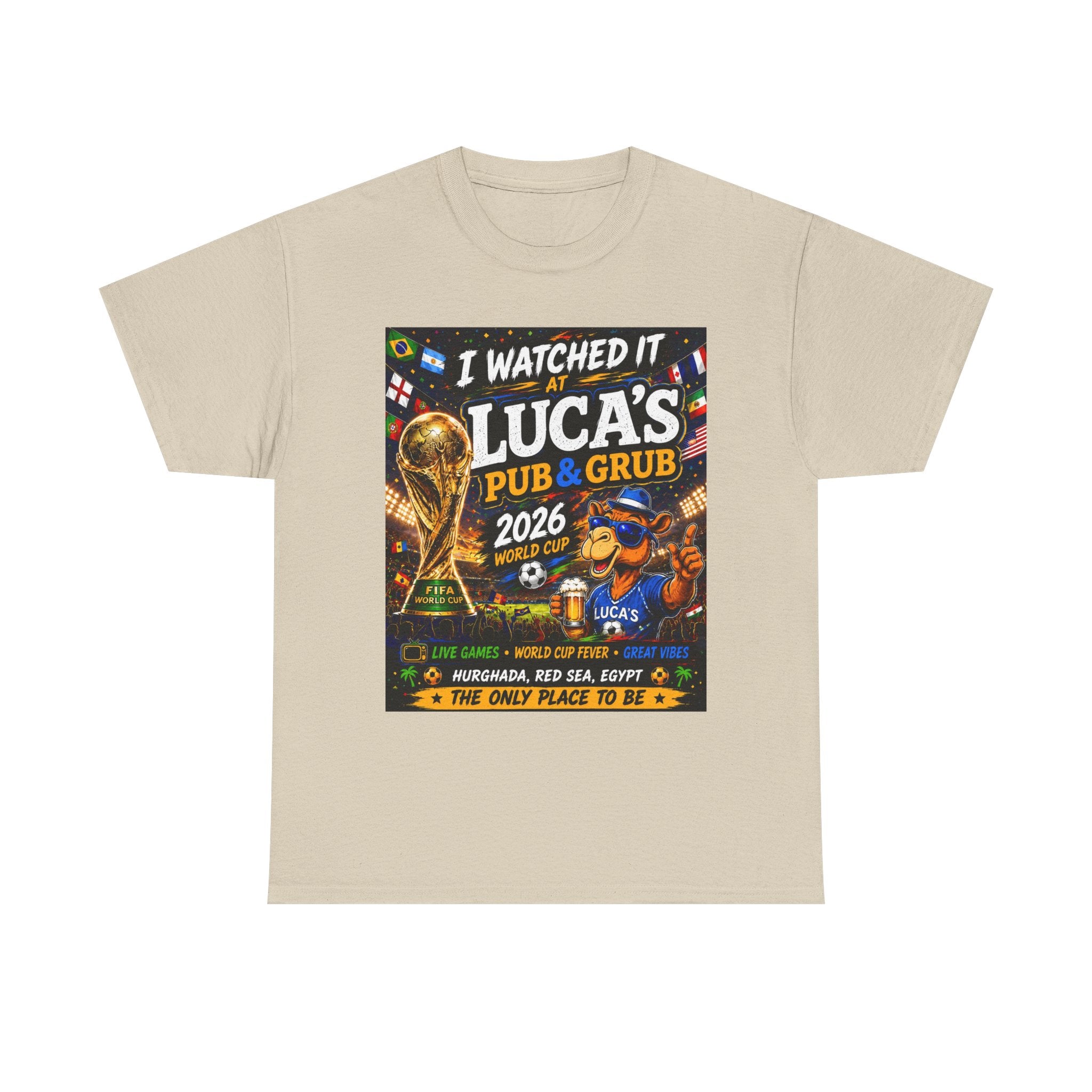 T-Shirt — "I Watched It at Luca's Pub & Grub 2026" Sports World Cup Fan Tee
