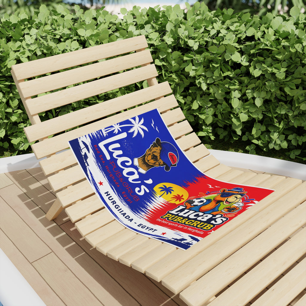 Beach Towel — Luca’s Pub & Grub Hurghada Egypt Sports Bar Design